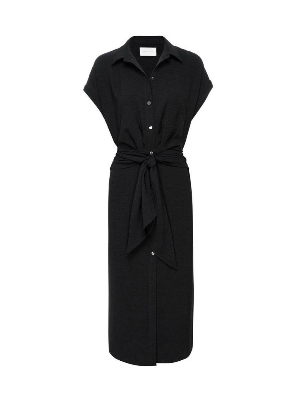 BROCHU WALKER setia belted dress in black onyx size s nwot